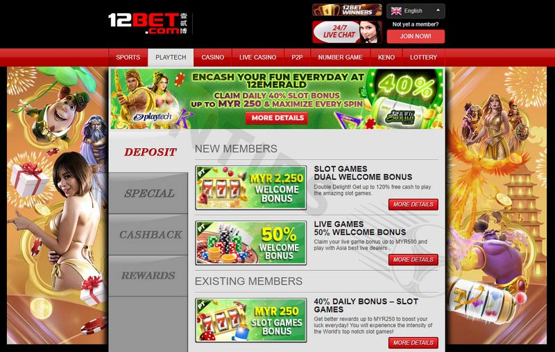 12Bet promotions are extremely diverse and themed