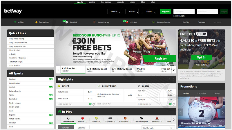 Betway supports a wide range of languages