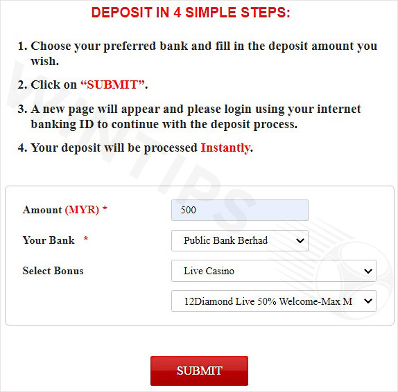 Deposit via Online Banking