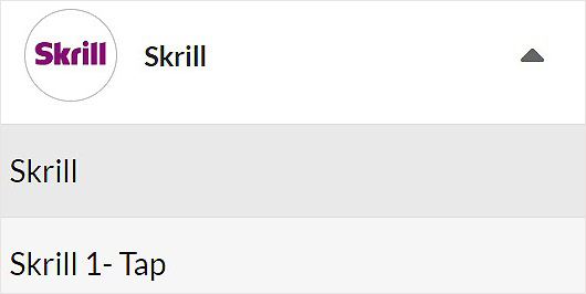 Choose 1 of 2 ways to deposit using Skrill