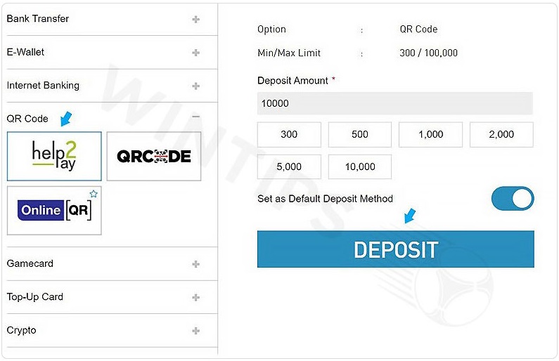 Deposit with QR Code