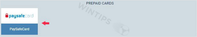 Deposit via PREPAID CARDS