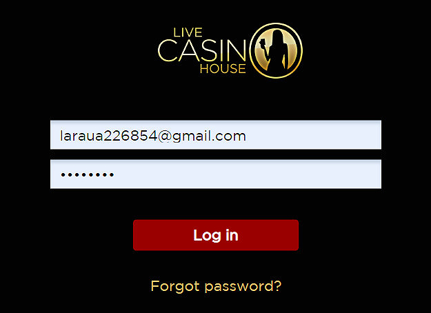 Fill in your Live Casino House account details