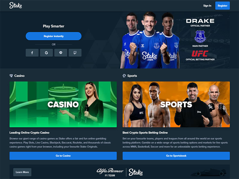 Register with Stake Sportbook easily and quickly