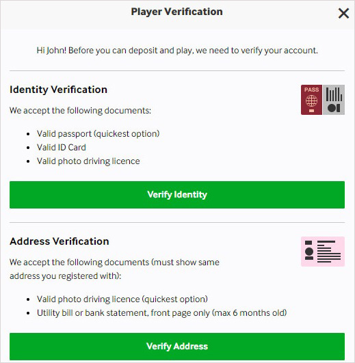 Successful registration of a Betway account