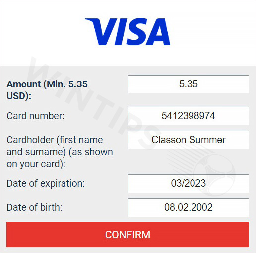 Visa or MasterCard withdrawals