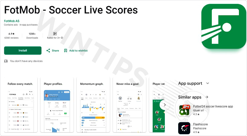 Fotmob specializes in providing soccer tips for bettors