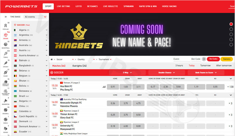 Powerbets bookmaker has a beautiful, friendly interface