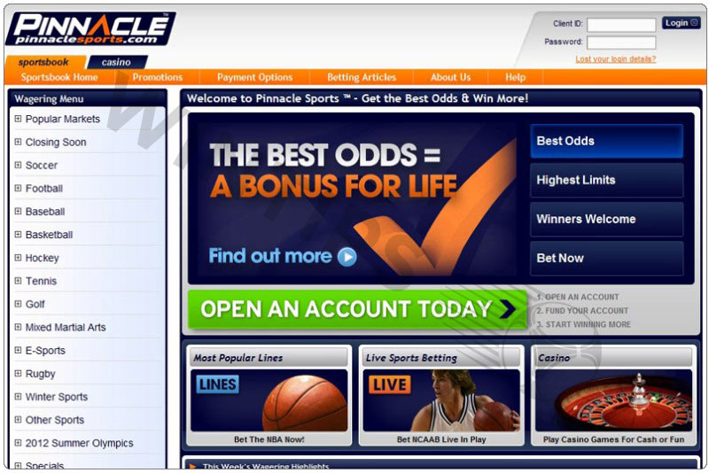 Pinnacle - The betting online bookmaker should join