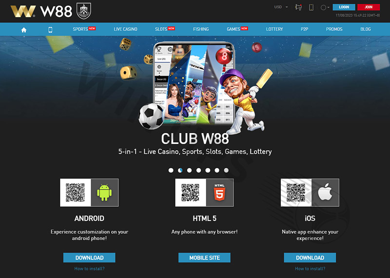 The W88 brand offers the most user-friendly experience