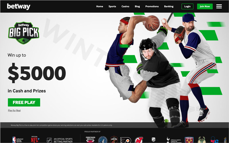 Betway offers new players free bets with real money on the sportsbook