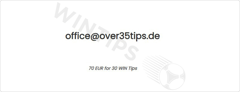 Pricing and payment at Over35tips.de