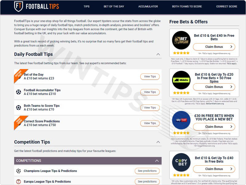 Review page tips Footballtips.com