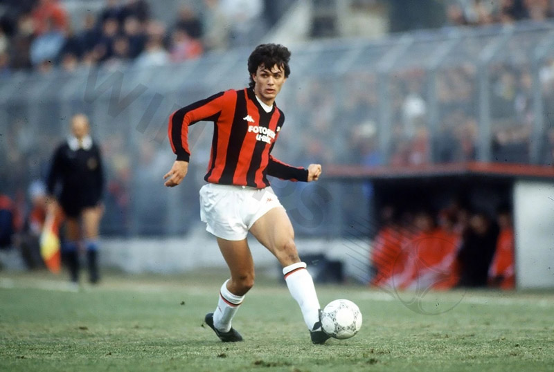 A player wearing the famous number 3 shirt of Italian football - Paolo Maldini