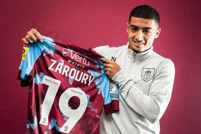 Burnley player Anass Zarour only played at shoulder level